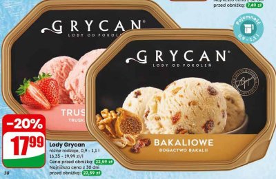 Lody Grycan różne rodzaje promocja w Dino