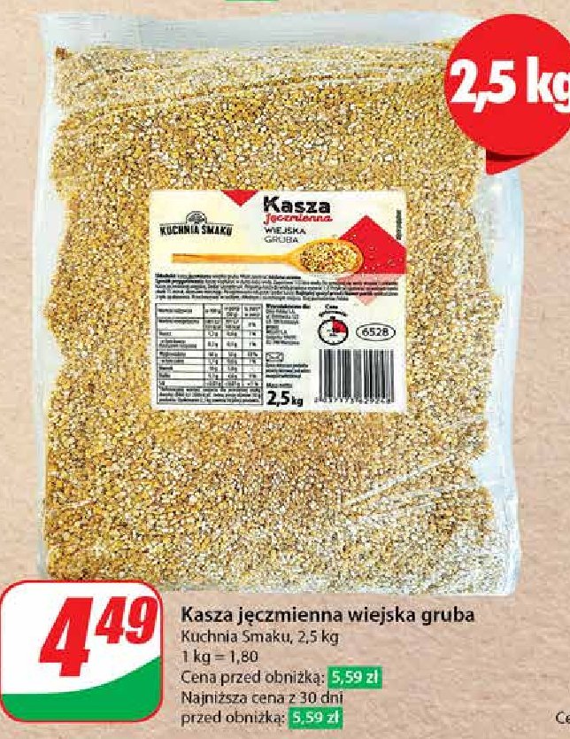 Kasza jęczmienna wiejska gruba Kuchnia smaku promocja