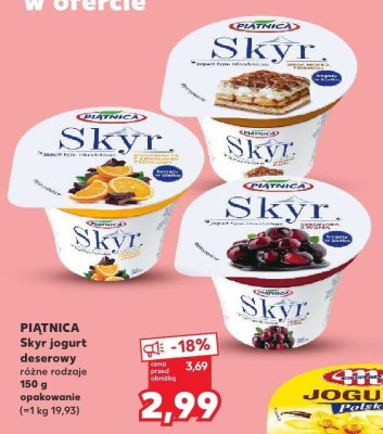 Jogurt Skyr deserowy różne rodzaje promocja w Kaufland