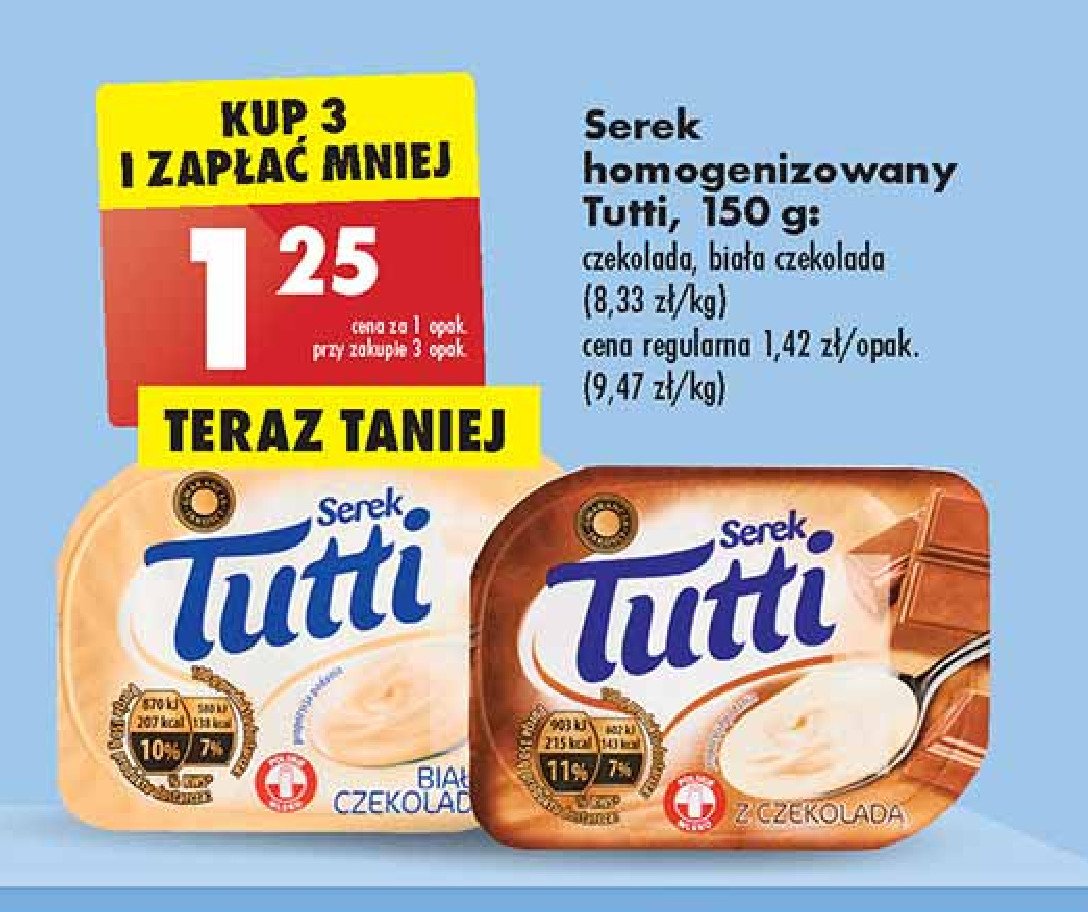 Serek biała czekolada Tutti promocje