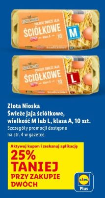 Świeże jaja ściółkowe, wielkość M lub L, klasa A, 10 szt. promocja w Lidl