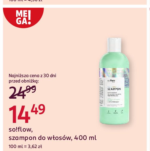 Szampon do włosów po keratynowym prostowaniu So!flow Vis plantis promocja w Rossmann