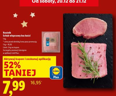 Schab wieprzowy bez kości  promocja w Lidl