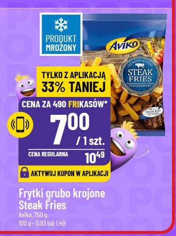 Frytki Aviko steak fries promocja w POLOmarket