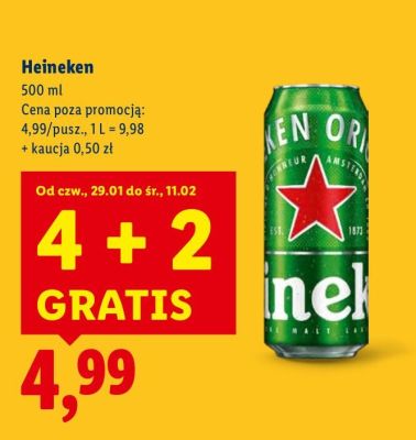 Piwo Heineken promocja w Lidl