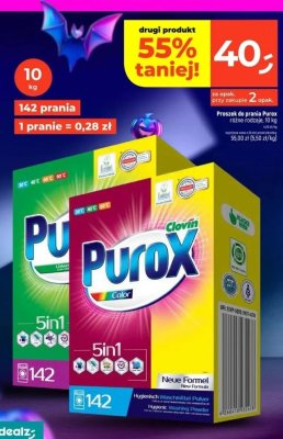 Proszek do prania Purox różne rodzaje 5in1 promocja w Dealz