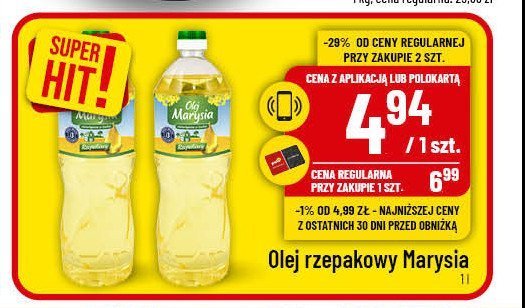 Olej rzepakowy Marysia promocja