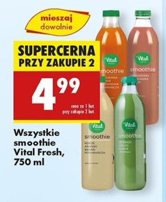 Smoothie truskawka-banan Vital fresh smoothie promocja