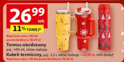 Termos nierdzewny poj.: 450 ml, różne rodzaje Kubek termiczny poj.: 1,2 l, różne rodzaje promocja w Auchan