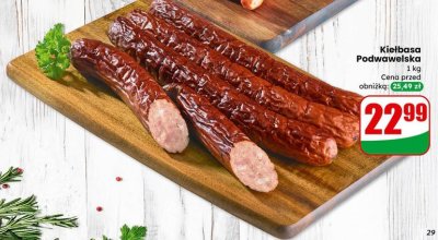 Kiełbasa podwawelska promocja w Dino