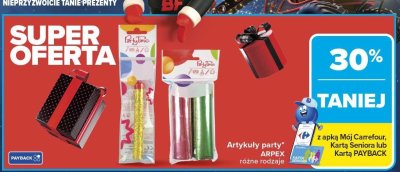 Artykuły party ARPEX różne rodzaje promocja w Carrefour