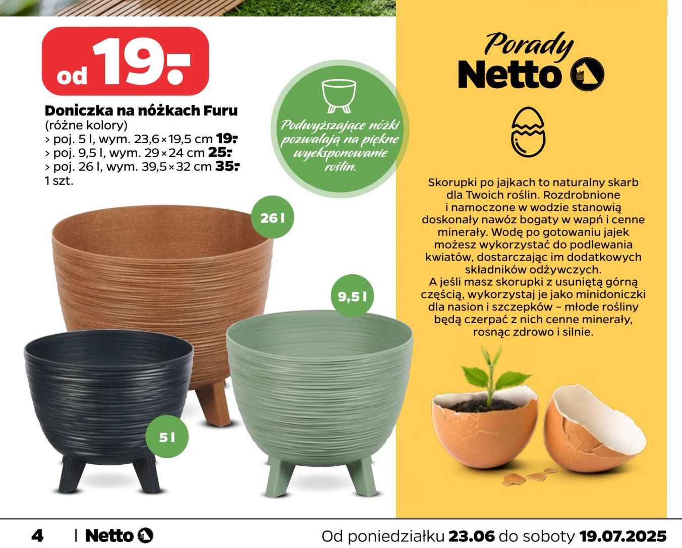 Doniczka furu 29 x 24 cm promocja w Netto