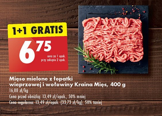 Mięso mielone z łopatki wieprzowej i wołowej Kraina mięs promocja