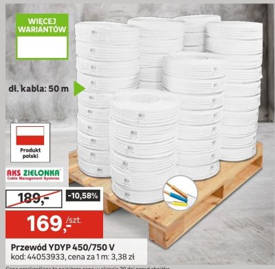 Przewód YDYP 450/750 V promocja w Leroy Merlin