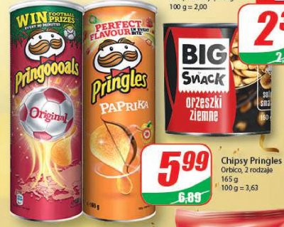 Chipsy original Pringoooals Pringles promocja