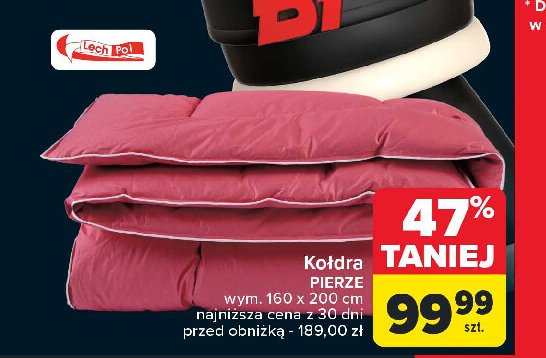 Kołdra pierze rozm. 160 x 200 cm LECH-POL (POŚCIEL) promocja w Carrefour Market