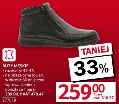 Buty męskie rozmiary: 41-46 promocja w Selgros