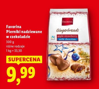 Pierniki nadziewane w czekoladzie, różne rodzaje promocja w Lidl