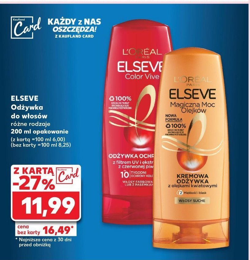 Odżywka do włosów Elseve promocja