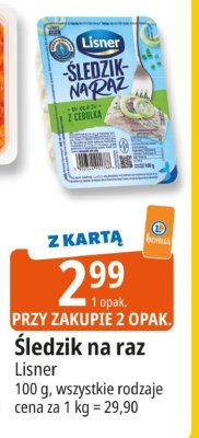 Śledziik na raz Lisner promocja w Leclerc