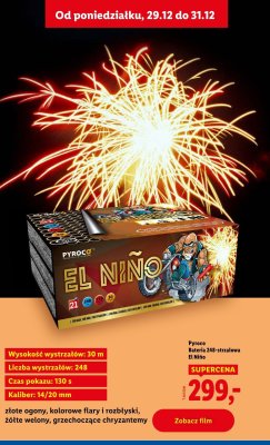 Bateria 248-strzałowa El Niño promocja w Lidl