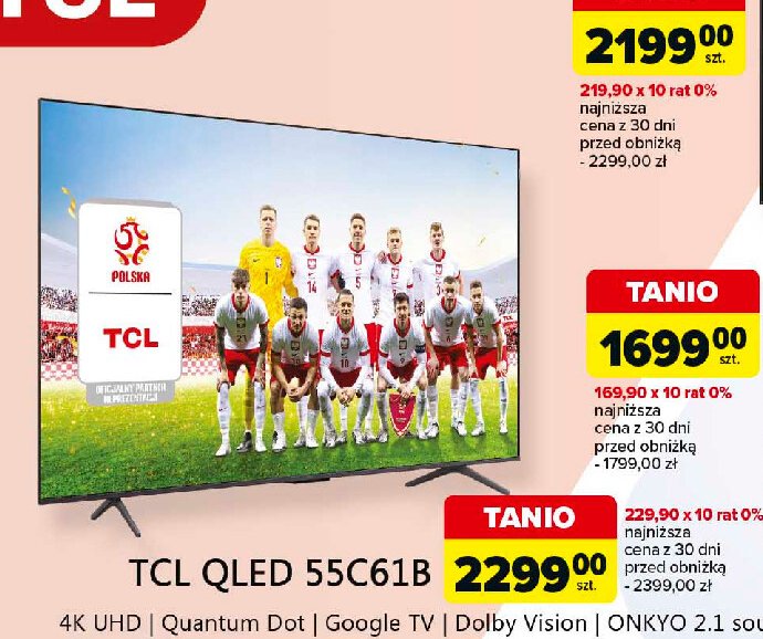 Telewizor 55'' 55c61b Tcl promocja