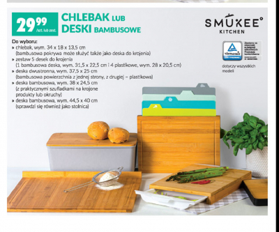 Deska dwustronna 37.5 x 25 cm Smukee kitchen promocja