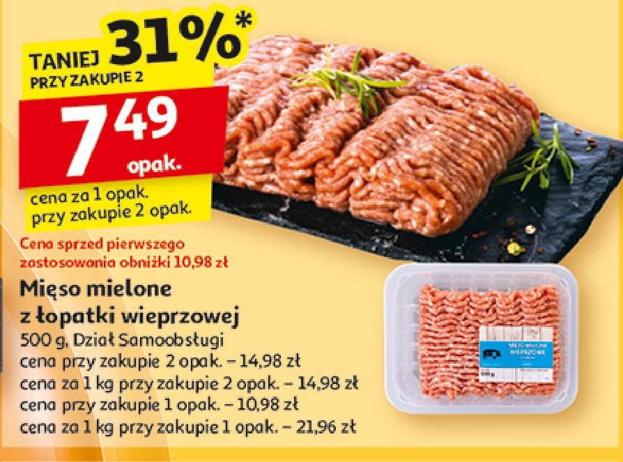 Mięso mielone z łopatki wieprzowej promocja