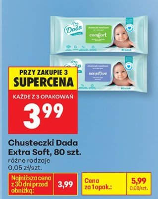 Chusteczki Extra Soft, 80 szt. promocja w Biedronka