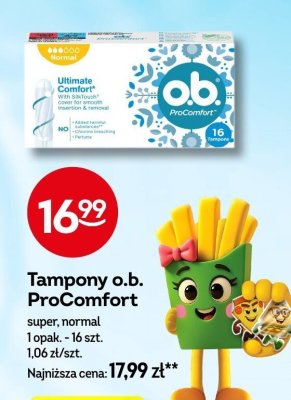 Tampony o.b. ProComfort super, normal promocja w Żabka