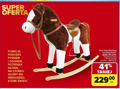Koń interaktywny na biegunach 22,90 x 10 rat 0% promocja w Carrefour