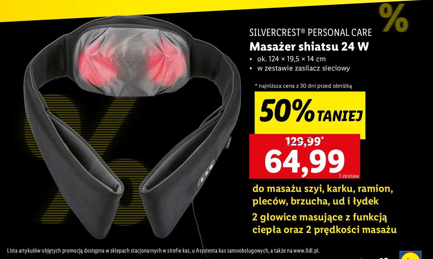 Masażer shiatsu 24 w Silvercrest promocja w Lidl