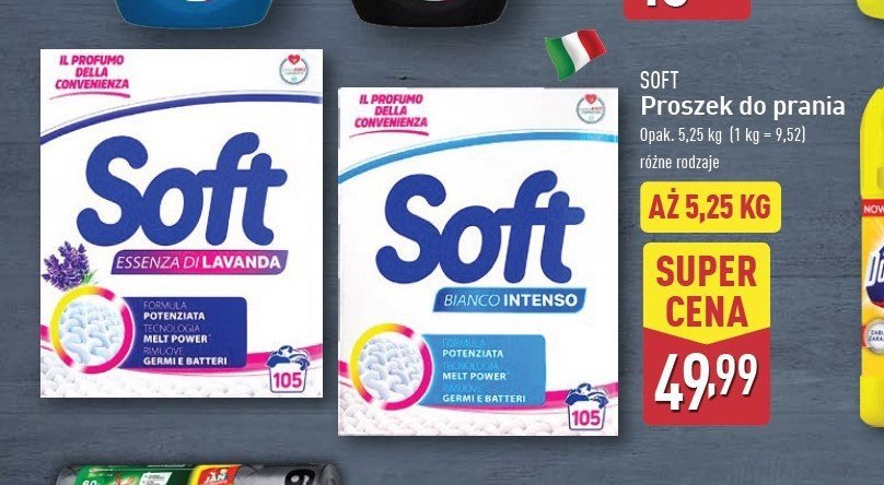 Proszek do prania bianco intenso SOFT promocja w Aldi