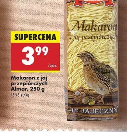 Makaron z jaj przepiórczych Almar promocja