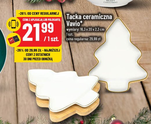 Tacka ceramiczna 16.3 x 20 x 2.3 cm Vavio promocja w POLOmarket