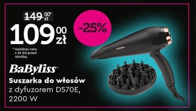Suszarka do włosów z dyfuzorem D570E, 2200 W promocja w Biedronka