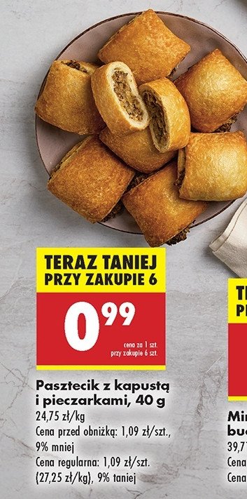 Pasztecik z kapustą i pieczarkami promocja