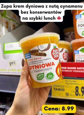 Zupa krem dyniowa z cynamonem  promocja w Kaufland