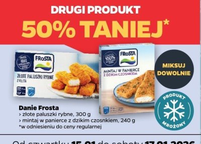 Danie mrożone mintaj w panierce z dzikim czosnkiem promocja w Netto