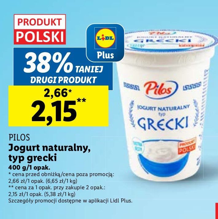 Jogurt grecki Pilos promocja