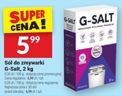 Sól do zmywarki G-Salt 2 kg promocja w Twój Market