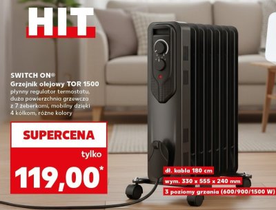 Grzejnik olejowy TOR 1500 promocja w Kaufland