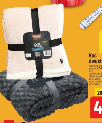 Koc dwustronny różne kolory 150 x 200 cm promocja w POLOmarket