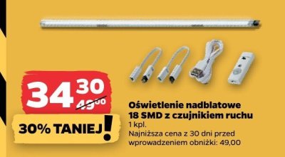 Oświetlenie nadblatowe z czujnikiem ruchu promocja w Netto