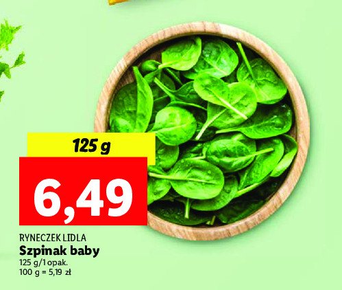 Szpinak baby Ryneczek lidla promocja