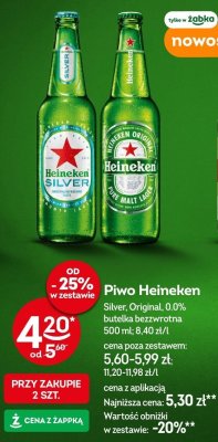 Piwo Heineken Silver promocja w Żabka
