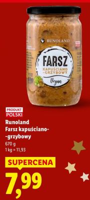 Farsz kapuściano-grzybowy  promocja w Lidl