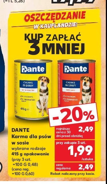 Karma dla psa wołowina K-CLASSIC DANTE promocja