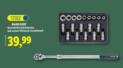 Zestaw 19 kluczy nasadowych promocja w Lidl