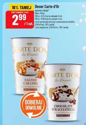 Lody Deser Carte d'Or różne smaki promocja w POLOmarket
